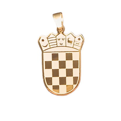 Wappen Kette Kroatien Herren Damen Kette Silber Gold