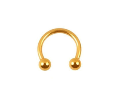 Piercing Septum Hufeisen Chirurgenstahl Silber Gold Rainbow