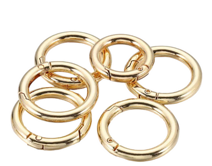 Rundkarabiner Schlüsselringe Karabinerhaken rund Handtaschen Ring Schlüssel Gold