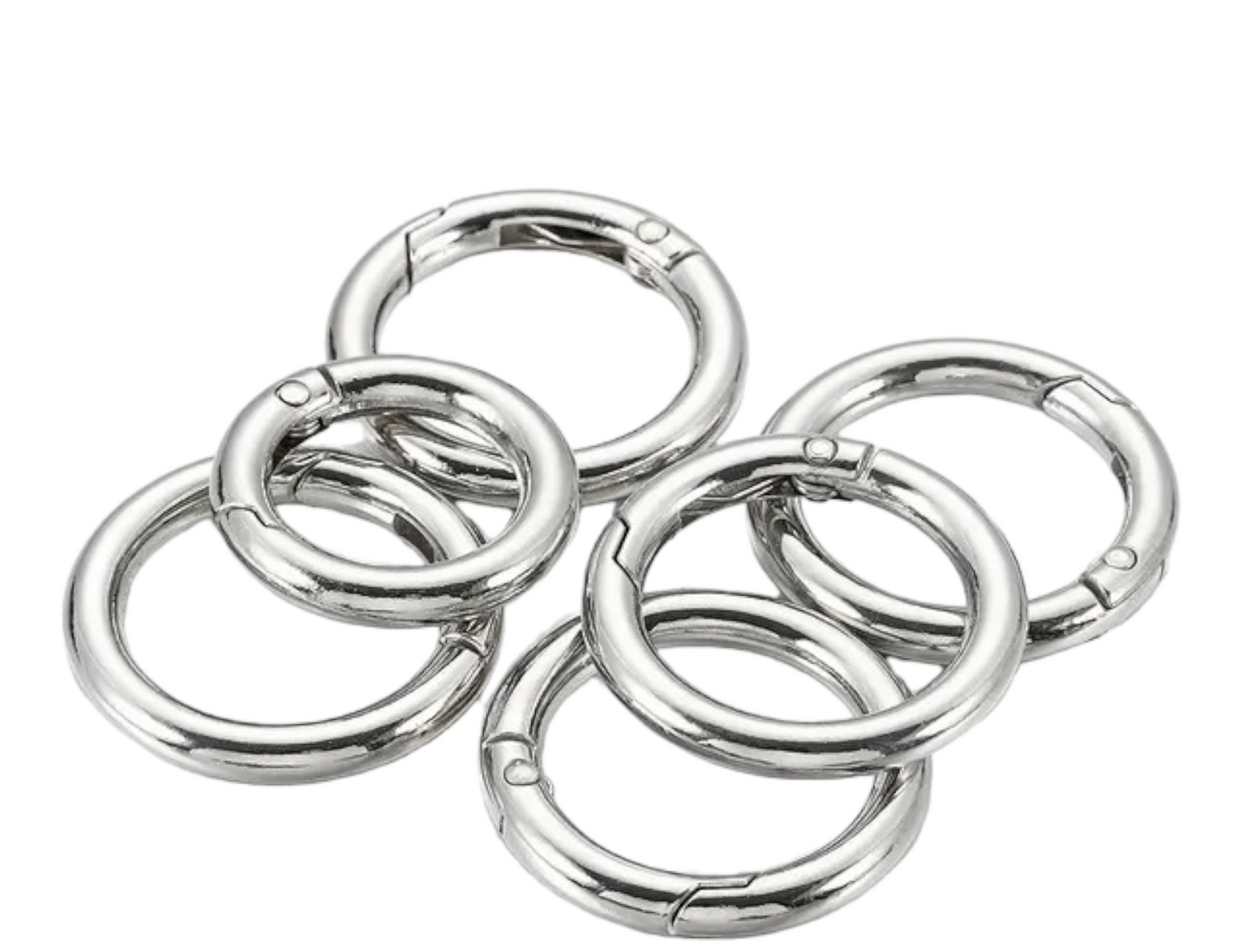 Rundkarabiner Schlüsselringe Karabinerhaken rund Handtaschen Ring Schlüssel Gold