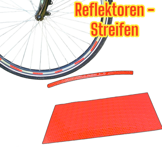 Reflektor Aufkleber Fahrrad Reflektor selbstklebend Warnstreifen Motorrad Orange