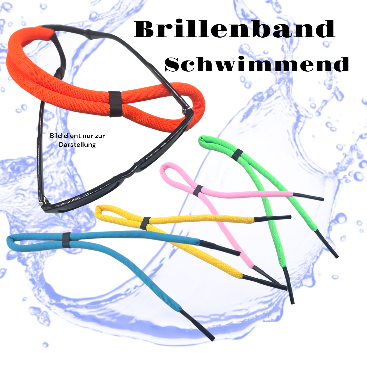 Brillenband schwimmfähig Brillenkette Wassersport neon Schwimmband surfen Angler