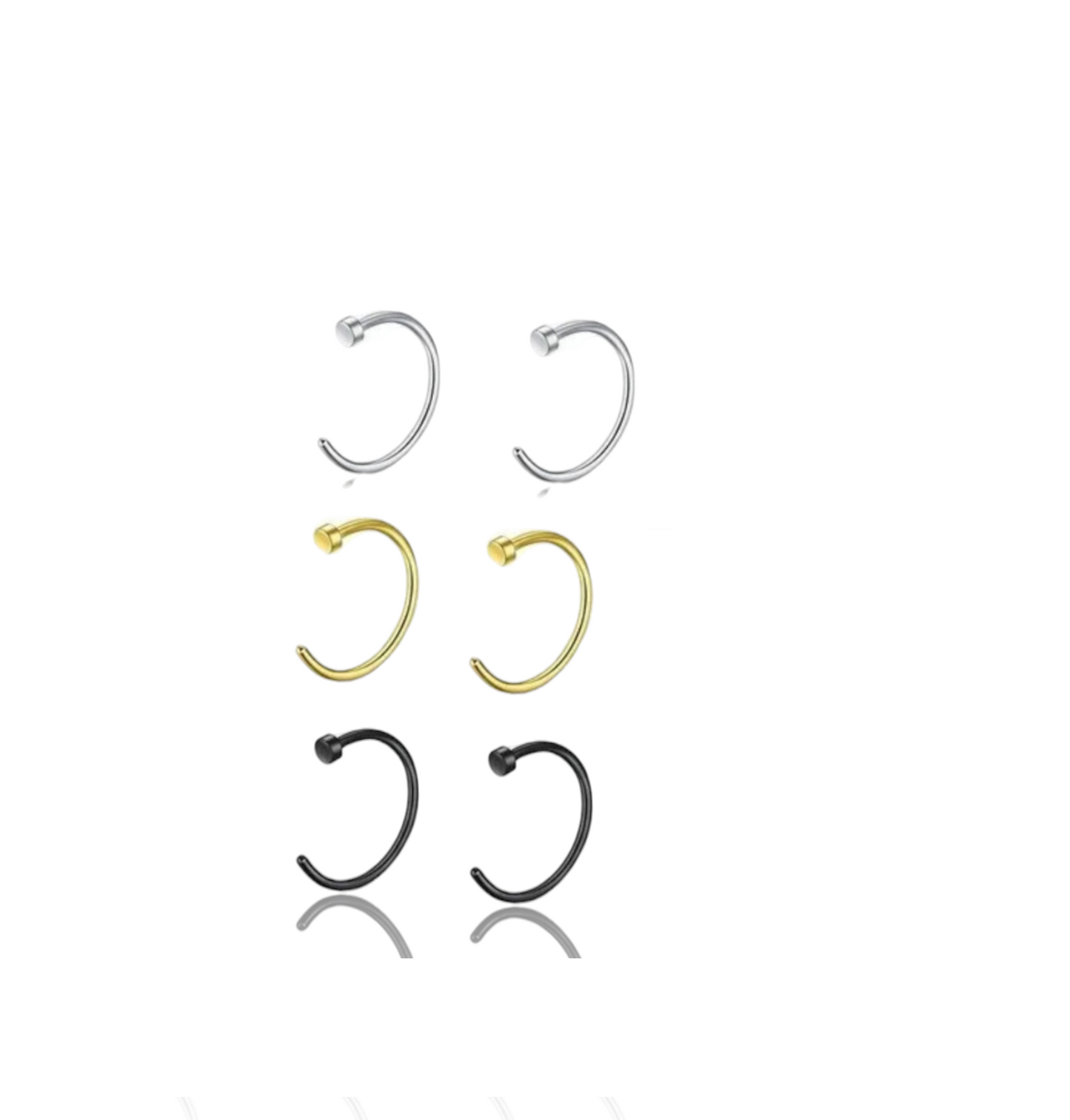 Nasen Ring Set Nasenpiercing Septum Ring Piercing Silber Gold