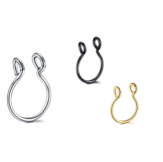 Fake Nasenpiercing Septum Piercing Silber Nasen Ring Piercing Helix Tragus