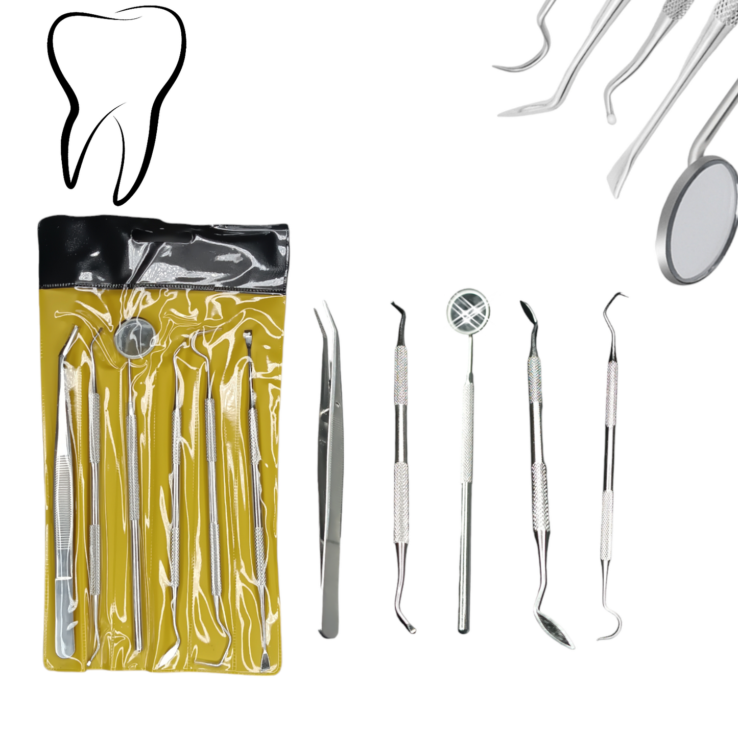 Zahnarzt Instrumente Zahnarzt Besteck Dental Set Zahnpflege 6er Set