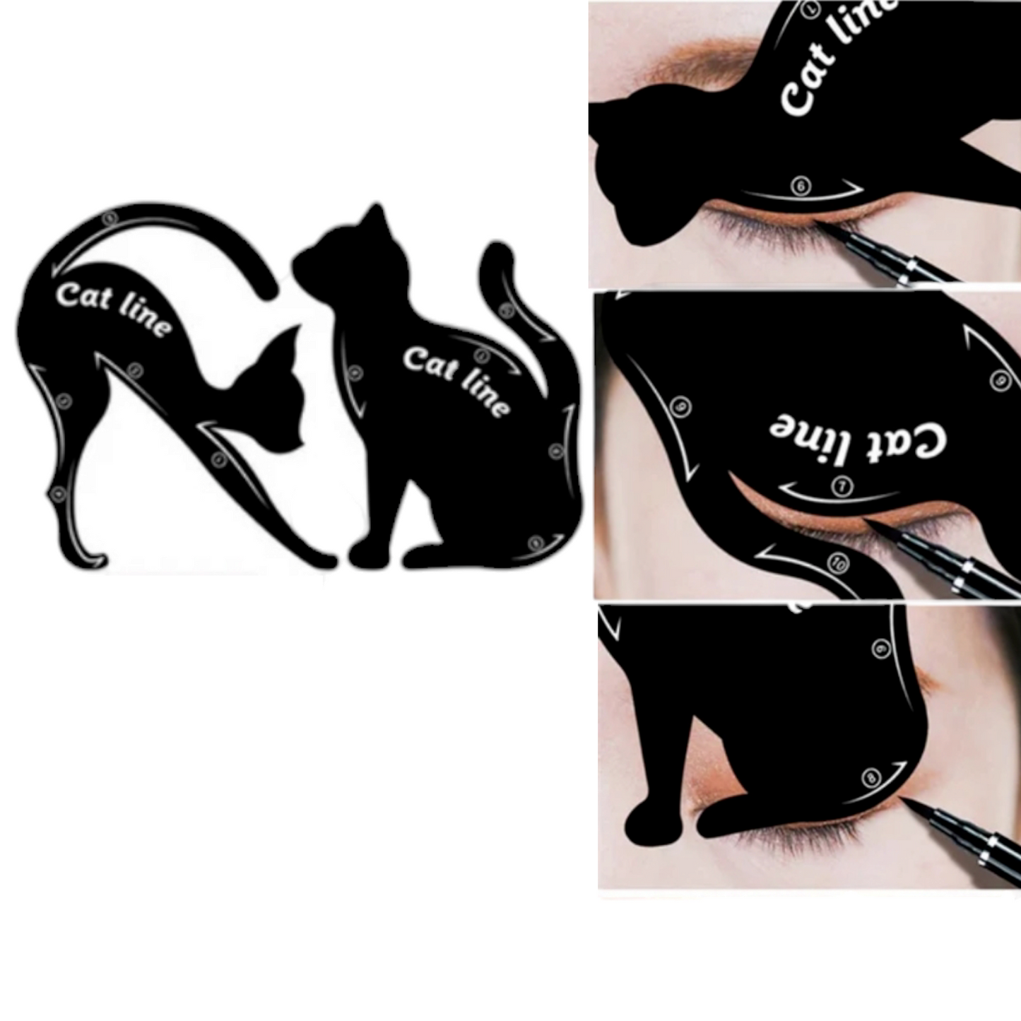 Eyeliner Schablone Augenliedstrich Schablone Set Katze