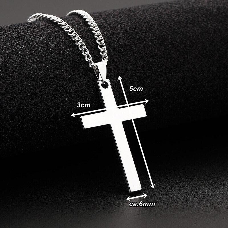 Halskette Kreuz Damen Herren Silber Gold Kette