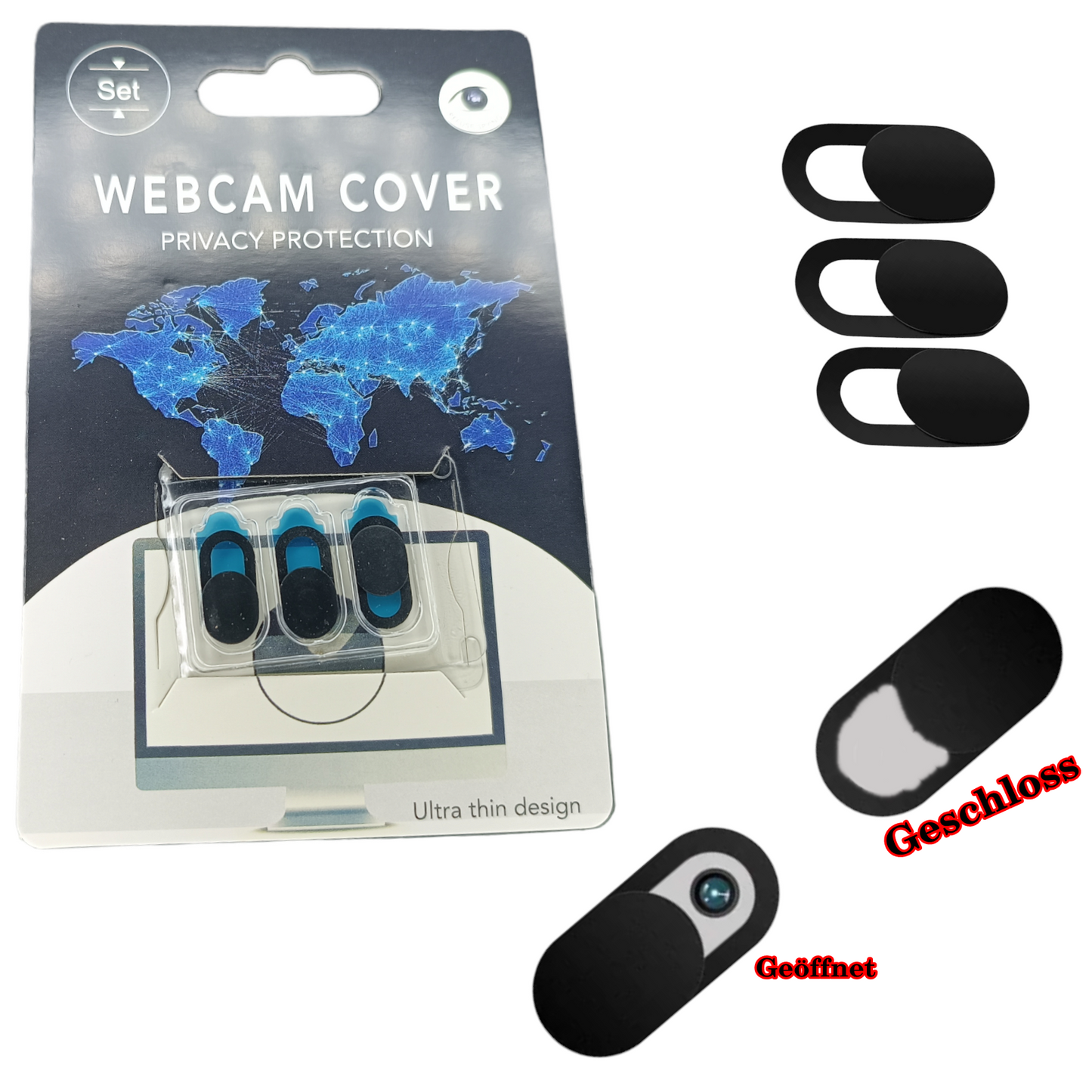 Kamera Abdeckung Camera Cover Webcam Sichtschutz Slider Laptop Tablet Set