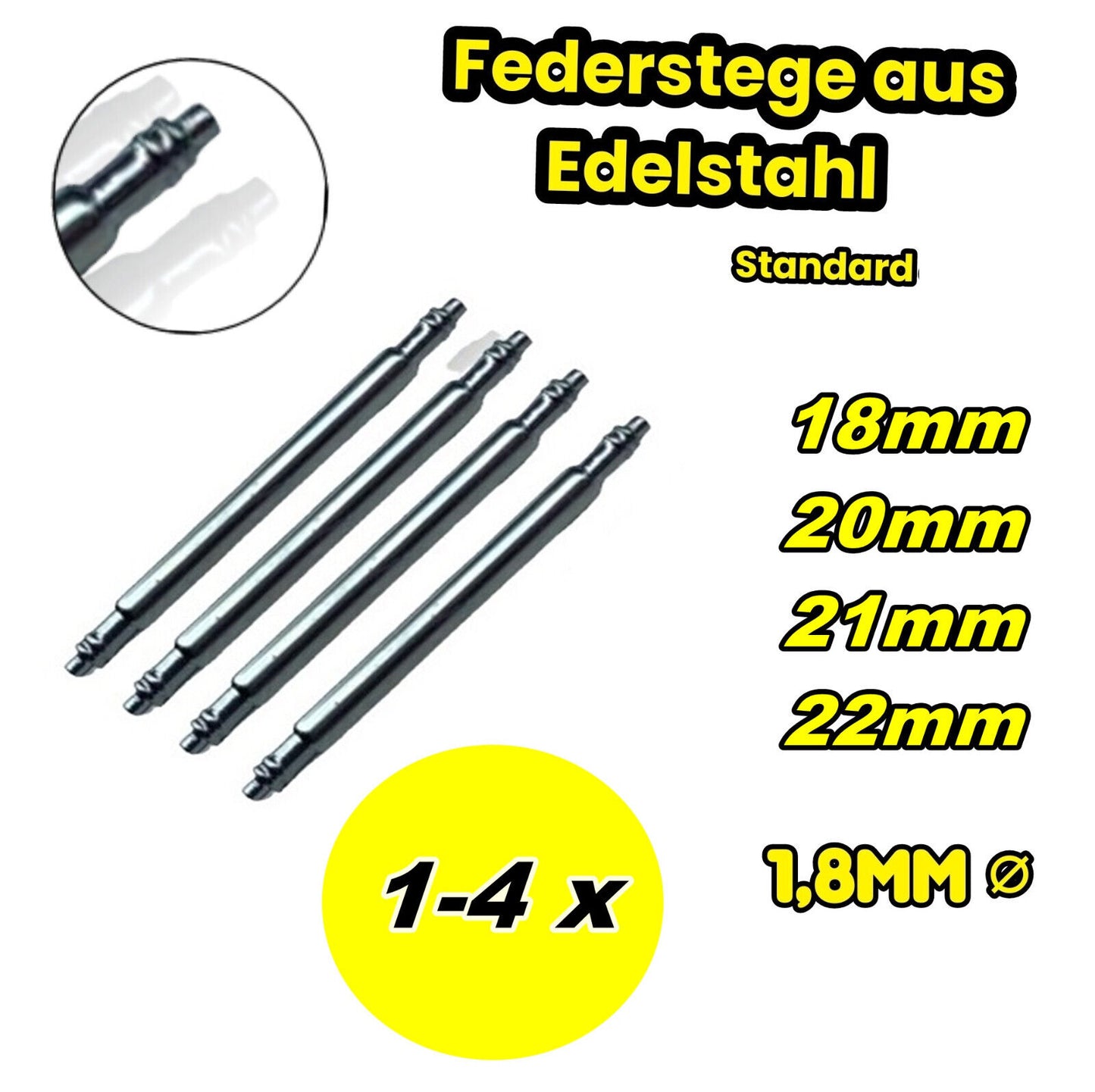 Federstege Federstifte Quick Release Edelstahl Uhrenstifte Uhrenarmband