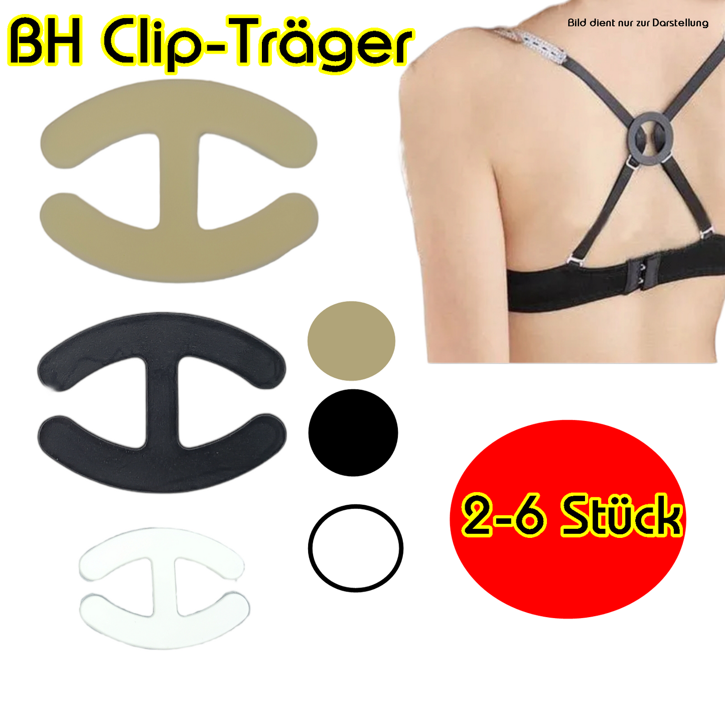 BH Clips BH Träger verstecken Push Up Büstenhalter BH Clip-Träger Push Up NEU