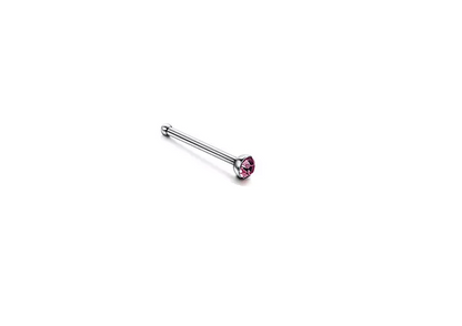 Nasen Piercing Stecker gerade mit Kristall Nose stud Nasenstecker  Chirurgenstahl  0,8mm