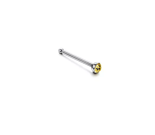 Nasen Piercing Stecker gerade mit Kristall Nose stud Nasenstecker  Chirurgenstahl  0,8mm