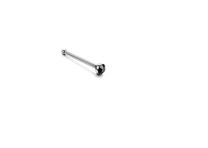 Nasen Piercing Stecker gerade mit Kristall Nose stud Nasenstecker  Chirurgenstahl  0,8mm