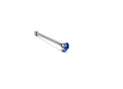 Nasen Piercing Stecker gerade mit Kristall Nose stud Nasenstecker  Chirurgenstahl  0,8mm