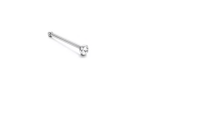 Nasen Piercing Stecker gerade mit Kristall Nose stud Nasenstecker  Chirurgenstahl  0,8mm