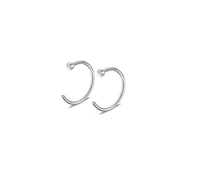 NASENRING SEPTUM RING NASENPIERCING PIERCING HUFEISEN SILBER